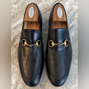 GUCCI JORDAAN Horsebit Leather Loafer  Black 7.5 / 8 US $1100 1953